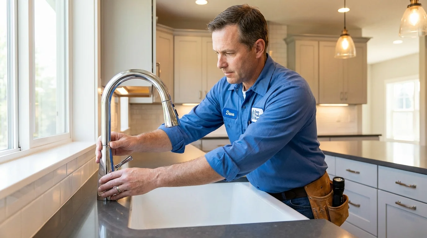 Kitchen faucet installation by Johns Plumbing LLC in Kingsford