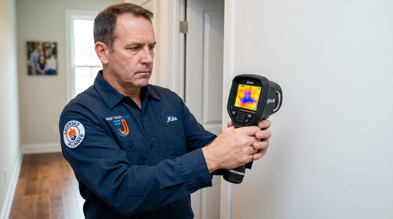 Thermal imaging leak detection by Johns Plumbing LLC in Kingsford